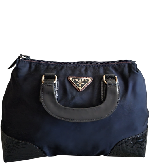 Prada Navy and Black Women's Satchel - Picture 7 of 15